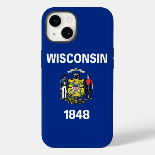 Patriotic Apple Case-Mate, Wisconsin-Flag Case-Mate iPhone Hülle (Rückseite)
