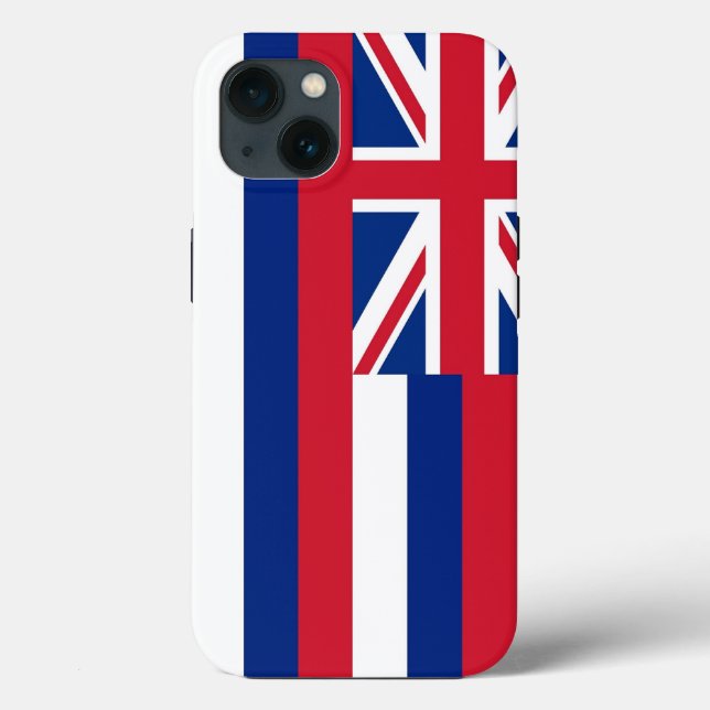 Patriotic Apple iPhone 13 Case-Mate, Hawaii-Flagge Case-Mate iPhone Hülle (Back)