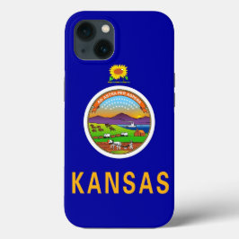 Patriotic Apple iPhone 13 Case-Mate, Kansas Flag Case-Mate iPhone Hülle