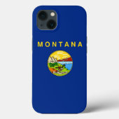 Patriotic Apple iPhone 13 Case-Mate, Montana Flag Case-Mate iPhone Hülle (Rückseite)