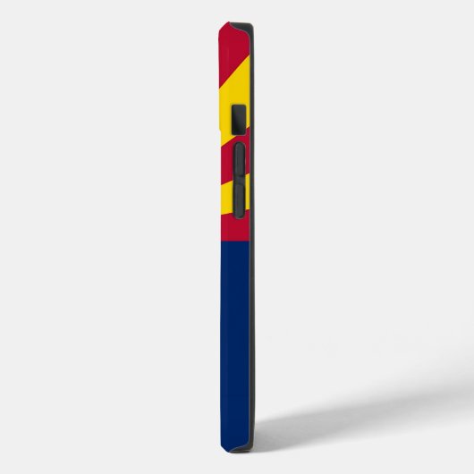 Patriotic Apple iPhone 14 Case-Mate, Arizona-Flagg Case-Mate iPhone Hülle (Rückseite / Links)