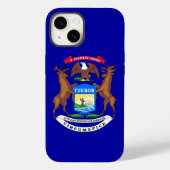 Patriotic Apple iPhone 14 Case-Mate, Michigan-Flag Case-Mate iPhone Hülle (Rückseite)