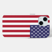 Patriotic Apple iPhone 15 Case-Mate mit US-Flagge Hülle (Rückseite (Horizontal))