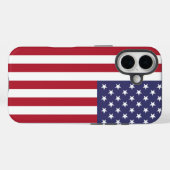 Patriotic Apple iPhone 16 Case-Mate mit US-Flagge Hülle (Rückseite (Horizontal))