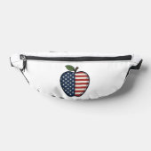 Patriotic Apple Vintage Engraving Vector Design_1 Bauchtasche (Ablage )