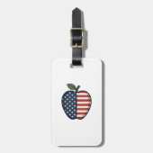 Patriotic Apple Vintage Engraving Vector Design_1 Gepäckanhänger (Vorderseite vertikal)