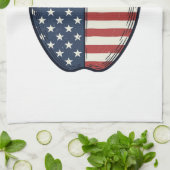 Patriotic Apple Vintage Engraving Vector Design_1 Geschirrtuch (Gefaltet)