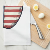 Patriotic Apple Vintage Engraving Vector Design_1 Geschirrtuch (Viertel Falte)