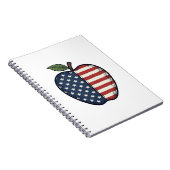 Patriotic Apple Vintage Engraving Vector Design_1 Notizblock (Rechte Seite)