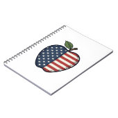 Patriotic Apple Vintage Engraving Vector Design_1 Notizblock (Linke Seite)