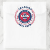 Patriotic Arkansas Circle Design Sticker (Tasche)