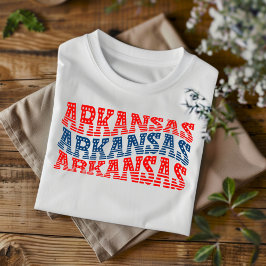 Patriotic Arkansas Red and Blue Boho T - Shirt