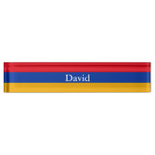 Patriotic Armenian Flag Desk Name Plakat Namensplakette (Vorderseite)