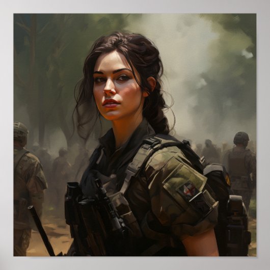 Patriotic Army Soldier Poster | Unterstützung unse (Vorne)