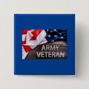 Patriotic “Army Veteran” Button