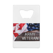 Patriotic "Army Veteran" Geldbeutel Flaschenöffner (Rückseite)