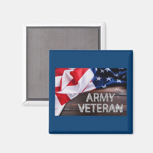 Patriotic "Army Veteran" Magnet (Vorderseite/Rückseite)