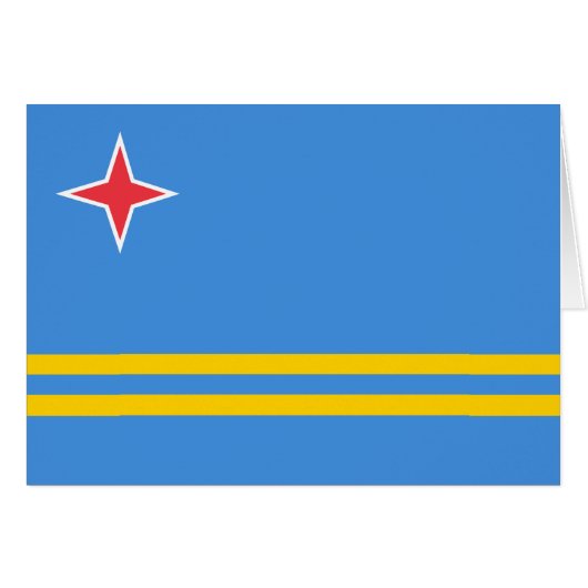 Patriotic Aruba Flag (Vorderseite (Horizontal))