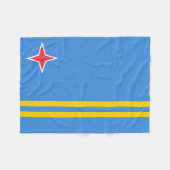 Patriotic Aruba Flag Fleecedecke (Vorderseite (Horizontal))