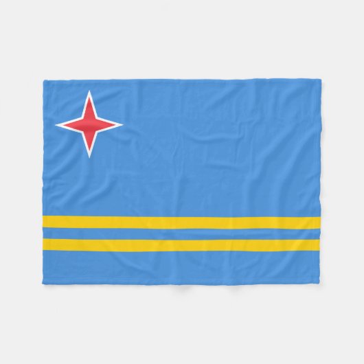 Patriotic Aruba Flag Fleecedecke (Vorderseite (Horizontal))