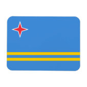 Patriotic Aruba Flag Magnet (Horizontal)