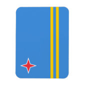 Patriotic Aruba Flag Magnet (Vertikal)