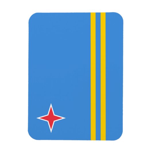 Patriotic Aruba Flag Magnet (Vertikal)