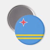 Patriotic Aruba Flag Magnet (Vorderseite/Rückseite)
