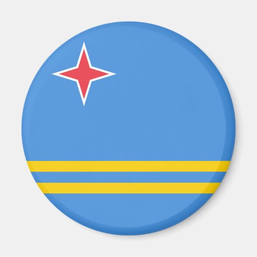 Patriotic Aruba Flag Magnet (Vorne)