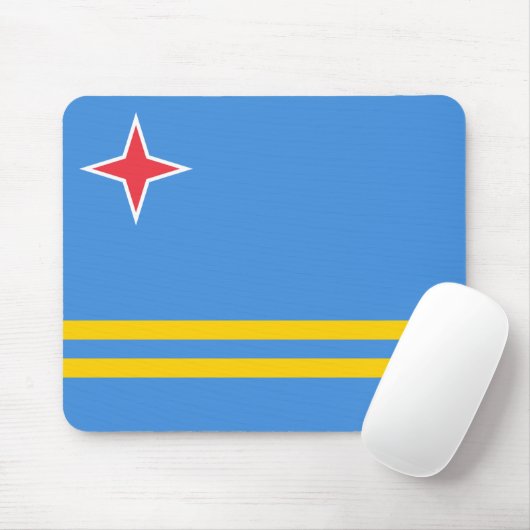 Patriotic Aruba Flag Mousepad (Mit Mouse)