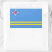 Patriotic Aruba Flag Rechteckiger Aufkleber (Tasche)