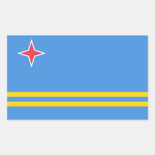 Patriotic Aruba Flag Rechteckiger Aufkleber (Vorderseite)