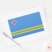 Patriotic Aruba Flag Rechteckiger Aufkleber (Umschlag)