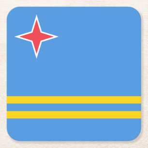 Patriotic Aruba Flag Rechteckiger Pappuntersetzer