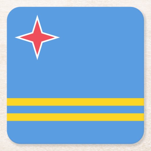 Patriotic Aruba Flag Rechteckiger Pappuntersetzer (Vorderseite)