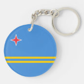 Patriotic Aruba Flag Schlüsselanhänger (Rückseite)