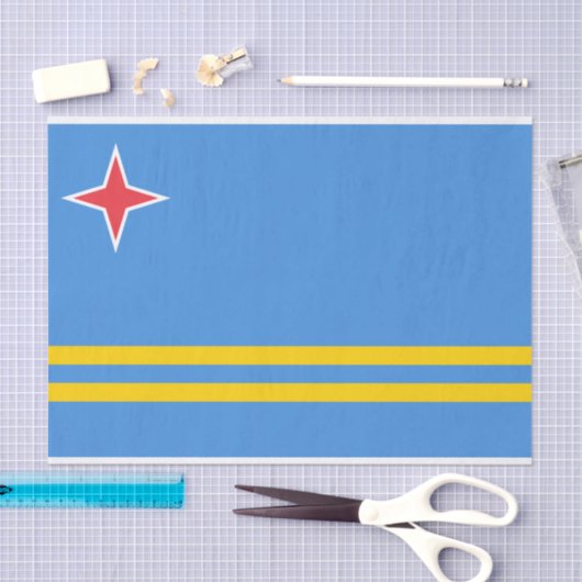 Patriotic Aruba Flag Seidenpapier (Handwerk)