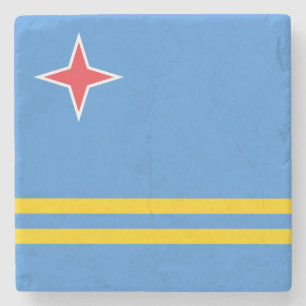 Patriotic Aruba Flag Steinuntersetzer