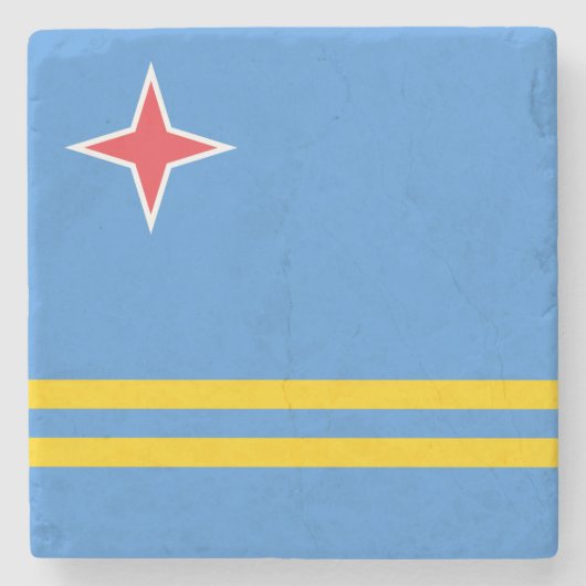 Patriotic Aruba Flag Steinuntersetzer (Vorderseite)