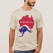 Patriotic Aussie Flag Map  T-Shirt (Vorderseite)