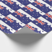 Patriotic AUSTRALIA FLAG Australian Map Kontur Geschenkpapier (Ecke)