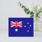 Patriotic Australian Flag Postcard Postkarte (Stehend Vorderseite)