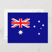Patriotic Australian Flag Postcard Postkarte (Vorne/Hinten)