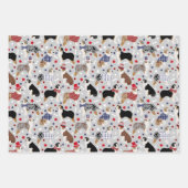 Patriotic Australian Shepherd/Aussie Dog Geschenkpapier Set (Vorderseite 2)