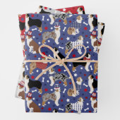 Patriotic Australian Shepherd/Aussie Dog Geschenkpapier Set (Beispiel)