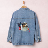 Patriotic Australian Shepherd Denim Jacket Jeansjacke (Hangar)