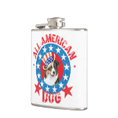 Patriotic Australian Shepherd Flachmann (Links)
