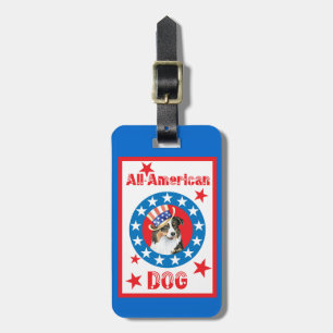 Patriotic Australian Shepherd Gepäckanhänger