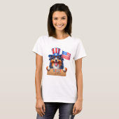 Patriotic Australian Shepherd 'Merica Y'all T-Shirt (Vorne ganz)