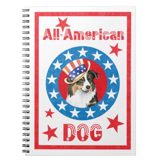 Patriotic Australian Shepherd Notizblock (Vorderseite)
